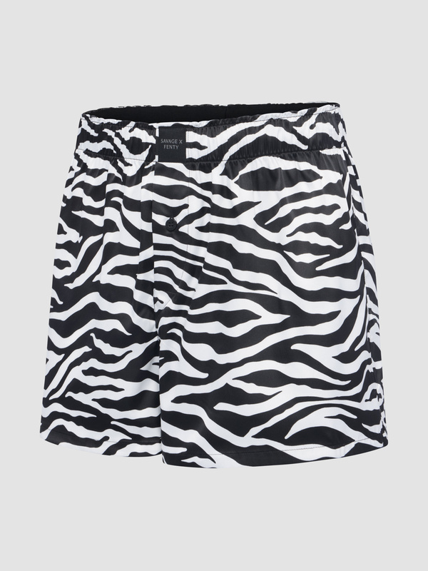 Savage X Satin Boxers in Black & Multi & White | SAVAGE X FENTY