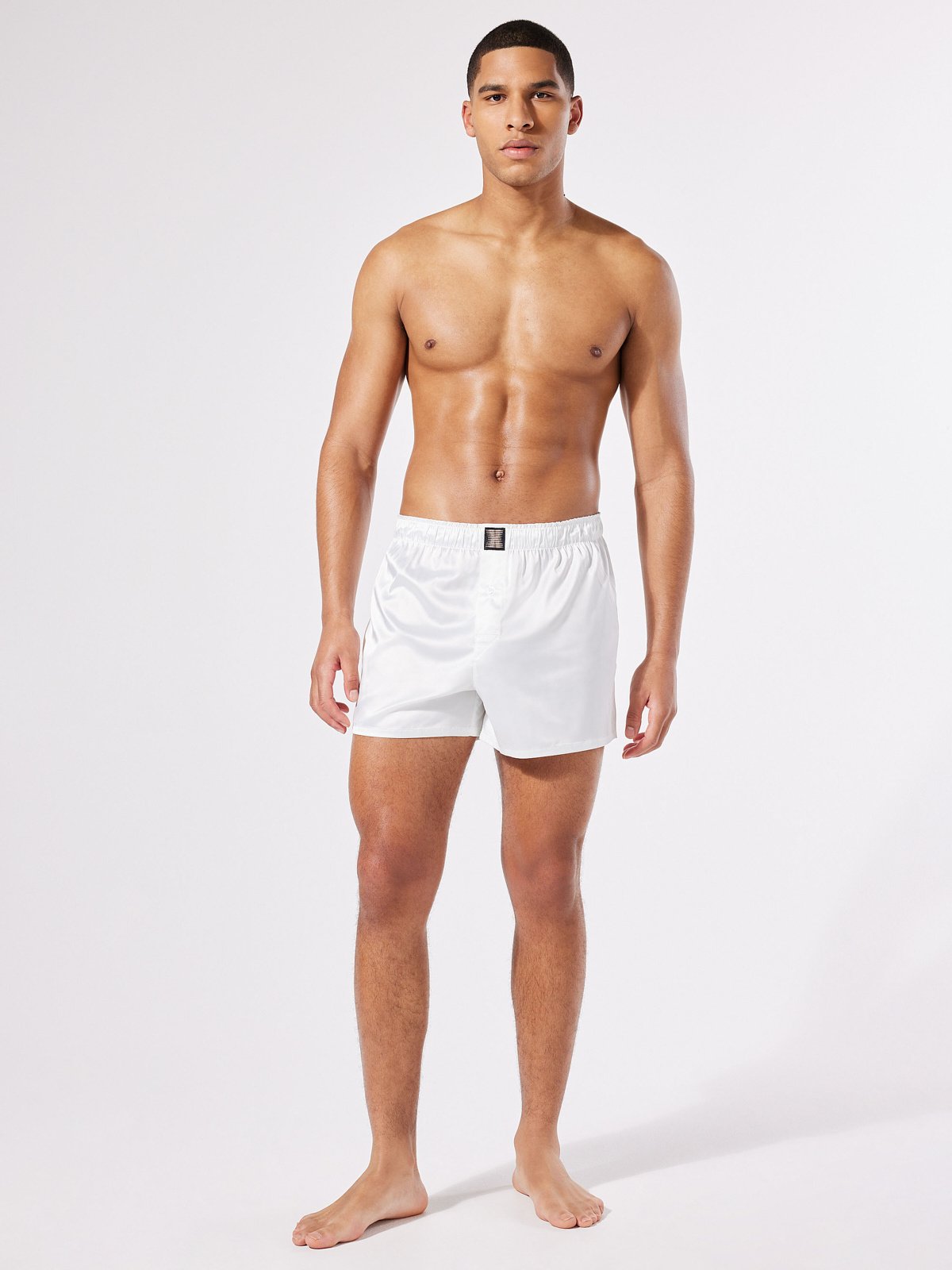 Savage X Satin Boxers in White | SAVAGE X FENTY