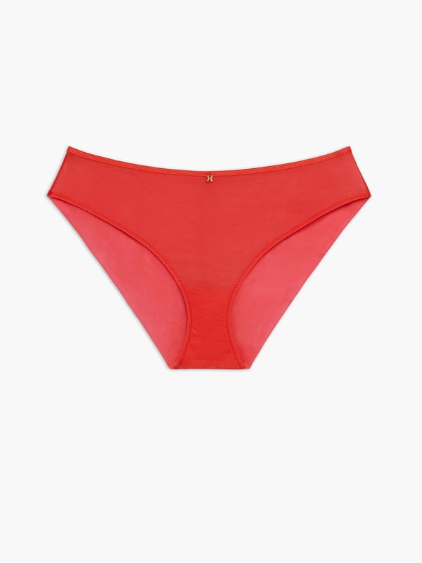 Snazzy Flirty Red Net High Waist Panty(sold out) - Snazzy