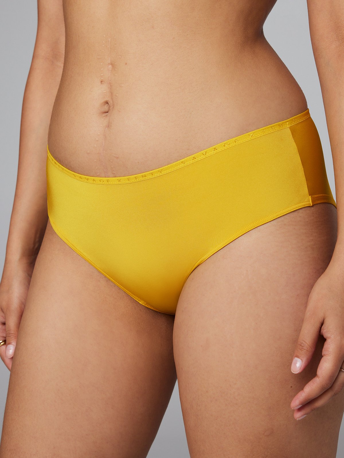 NEW Microfiber No-Show Thong Panty in Gold & Yellow