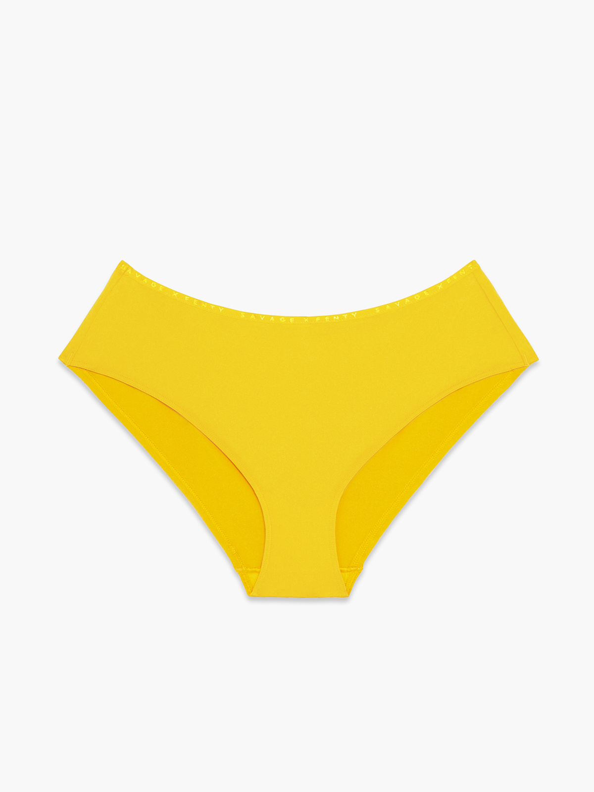 NEW Microfiber Logo-Trim High-Waist Cheeky Panty in Gold & Yellow