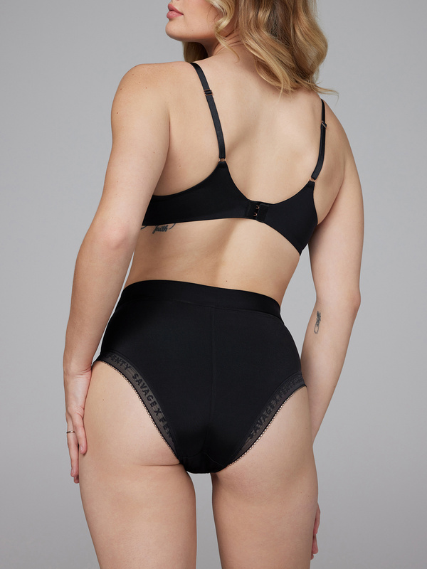 NEW Microfiber Logo-Trim High-Waist Cheeky Panty