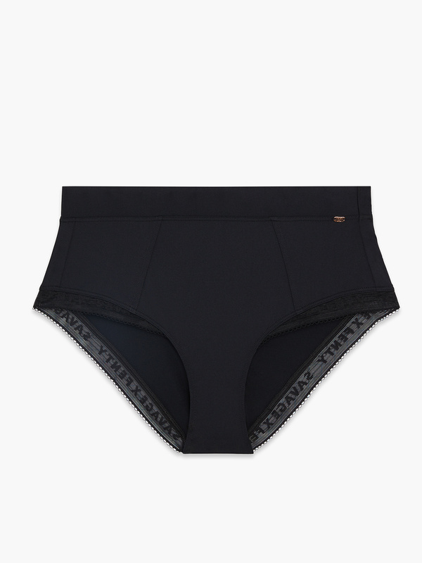 NEW Microfiber Logo-Trim High-Waist Cheeky Panty