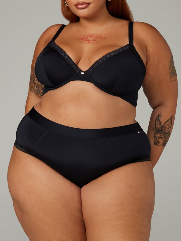 NEW Microfiber Logo-Trim High-Waist Cheeky Panty