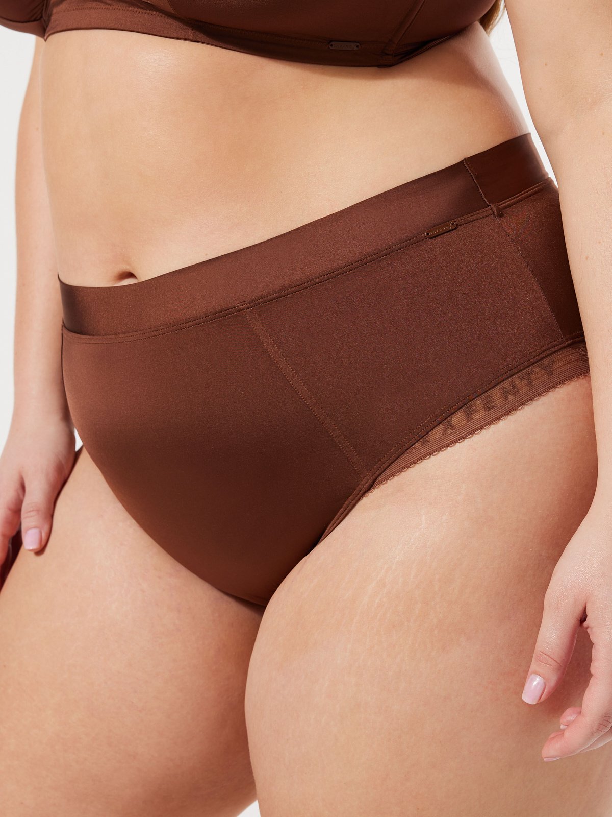 NEW Microfiber Logo-Trim High-Waist Cheeky Panty