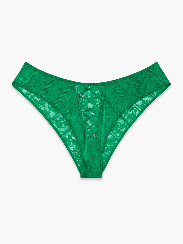 Garden Maze Lace Bandeau Bralette in Green