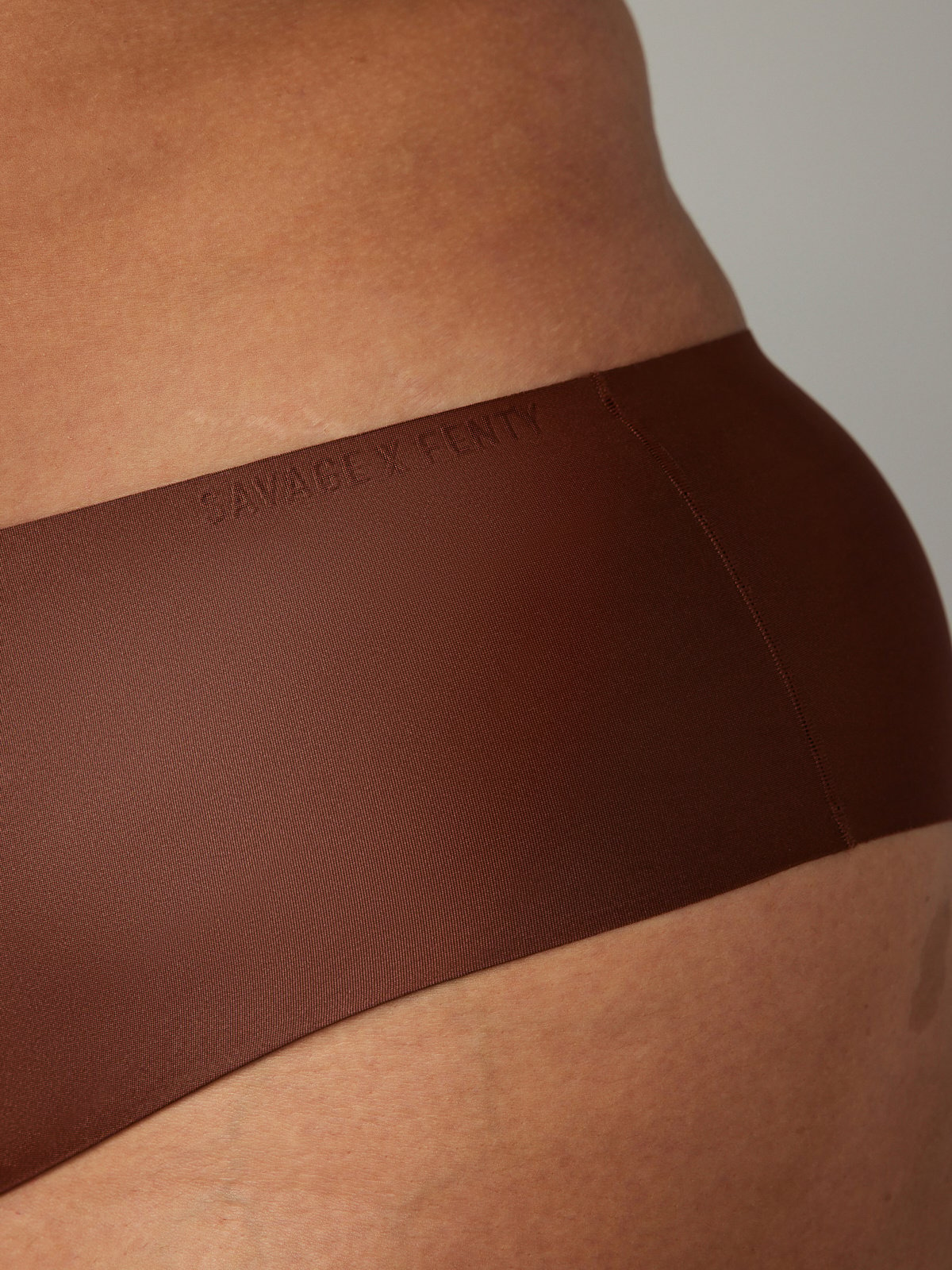 NEW Microfiber No-Show Hipster Panty in Brown