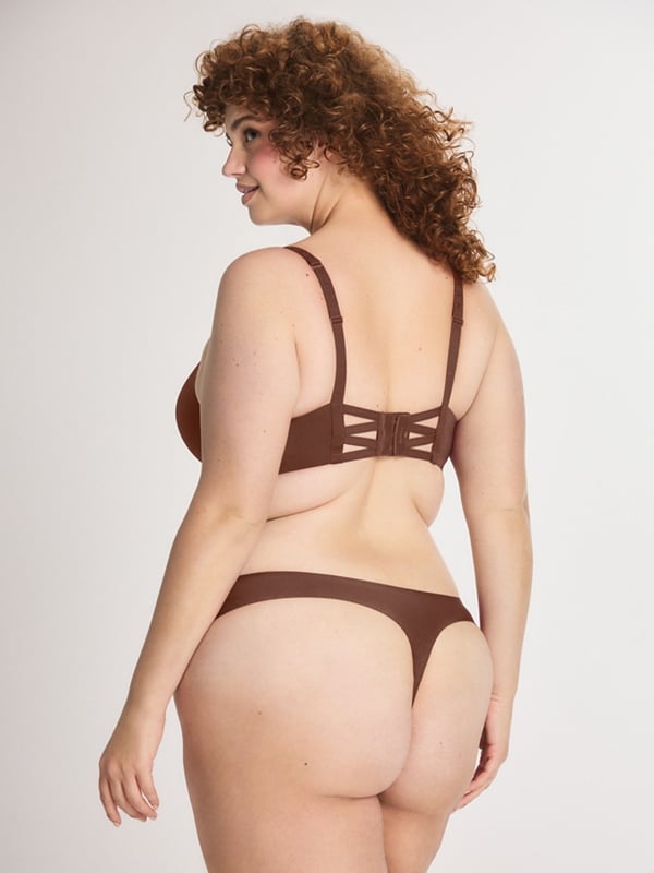 NEW Microfiber No-Show Thong Panty