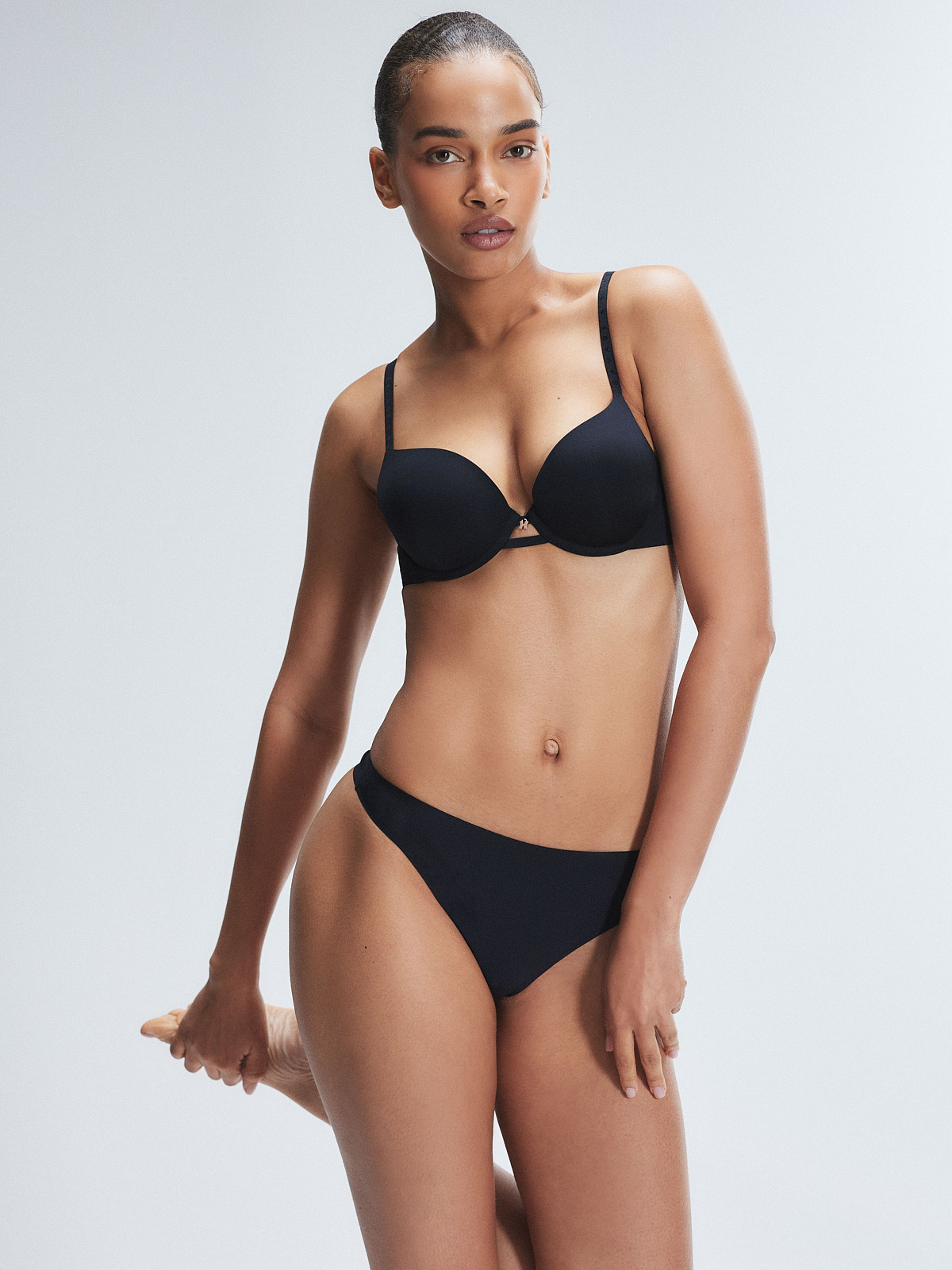 NEW Microfiber No-Show Thong Panty in Black | SAVAGE X FENTY