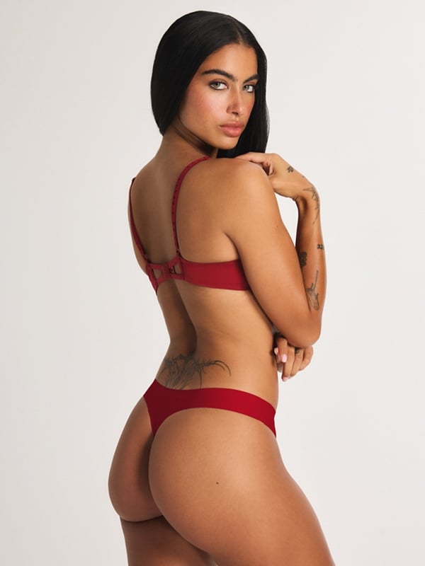NEW Microfiber No-Show Thong Panty