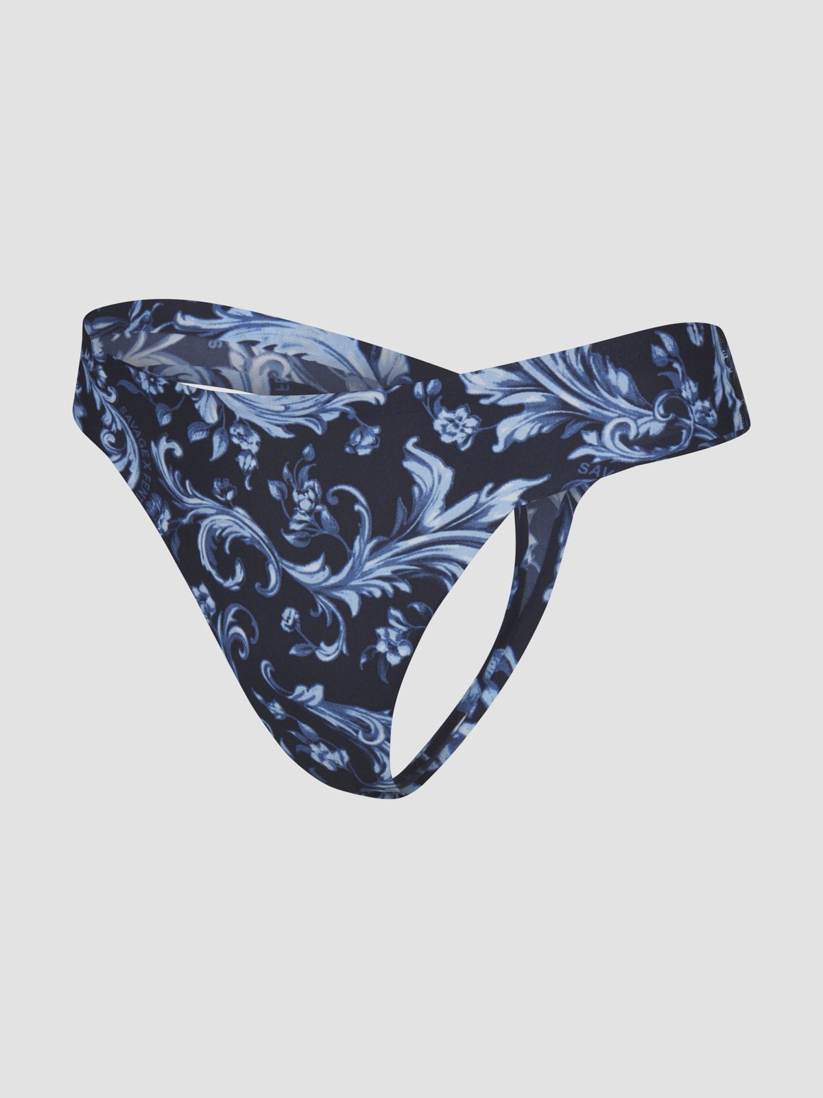 NEW Microfiber No-Show Thong Panty in Blue & Multi | SAVAGE X FENTY