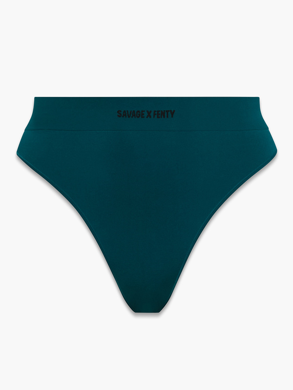 Seamless High Waist Thong Panty - Green
