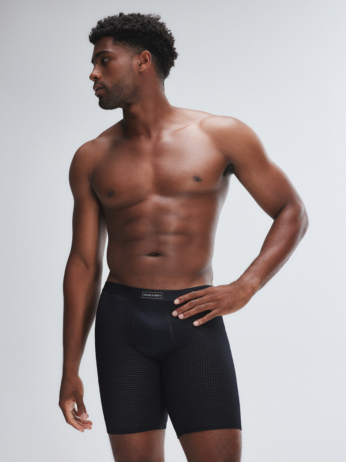Savage X Performance Long Boxer Briefs in Black | SAVAGE X FENTY