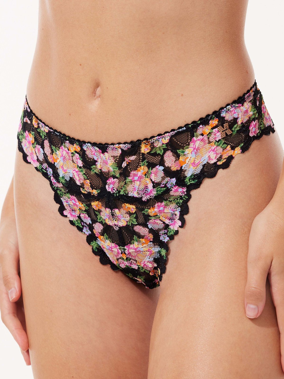 Savage Not Sorry Lace Cheeky Panty in Black & Multi