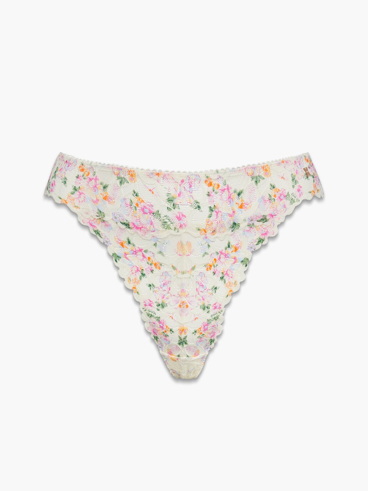 Savage Not Sorry Lace Thong Panty in Multi & White | SAVAGE X FENTY