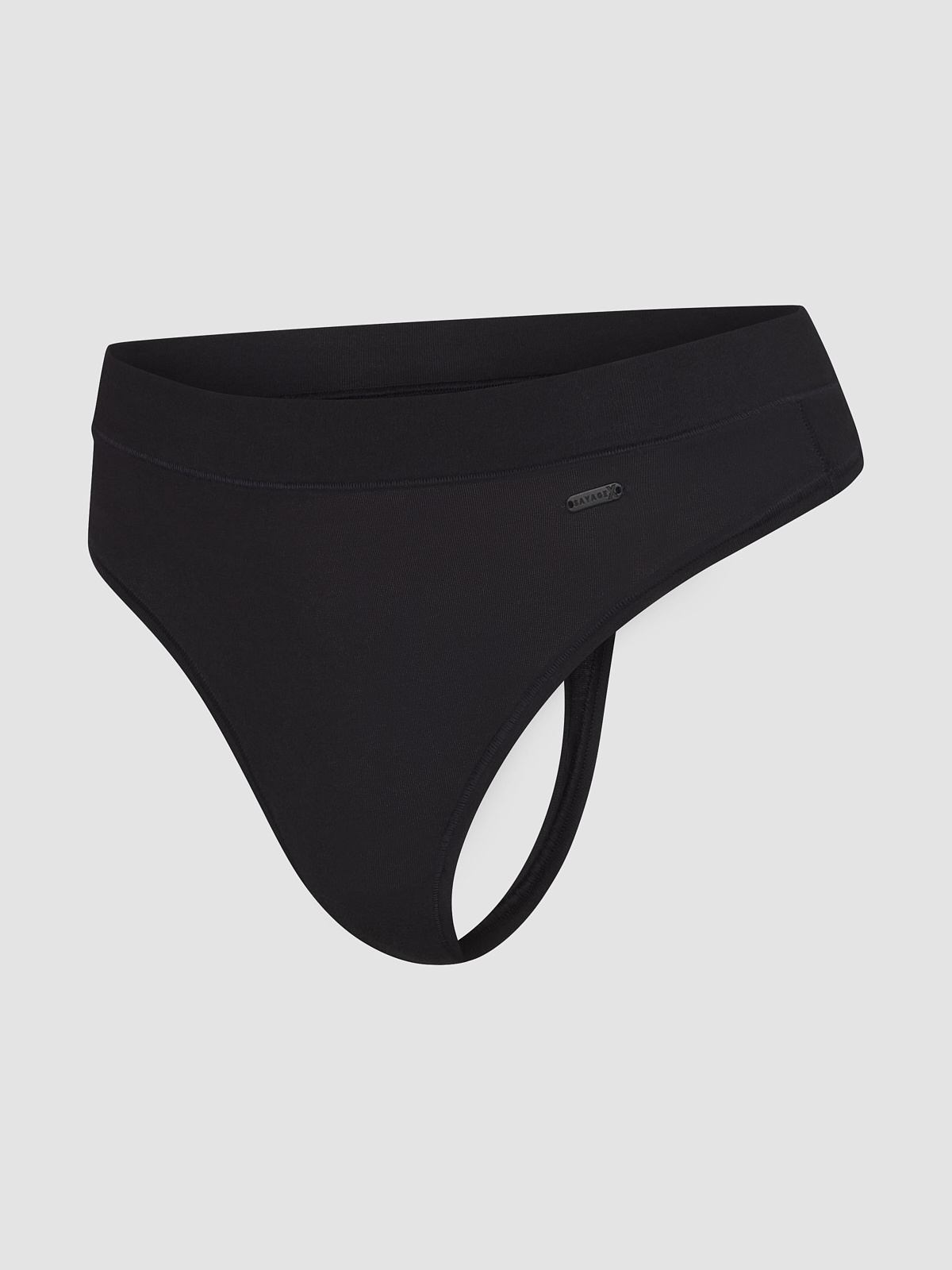 Cotton Essentials Thong Panty in Black | SAVAGE X FENTY