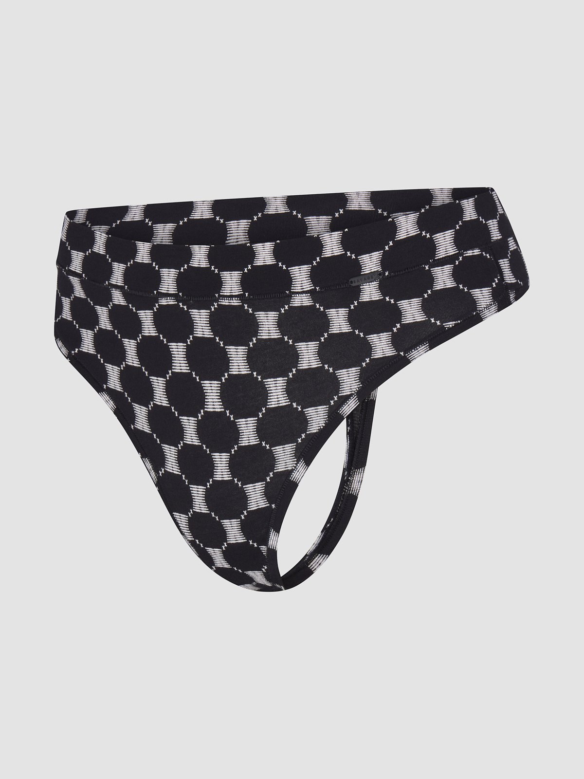 Cotton Essentials Thong Panty in Black & Multi | SAVAGE X FENTY