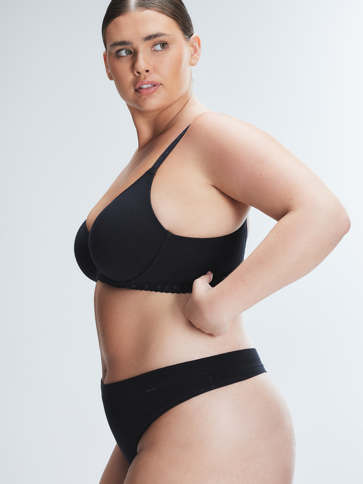 Cotton Essentials Thong Panty in Black | SAVAGE X FENTY