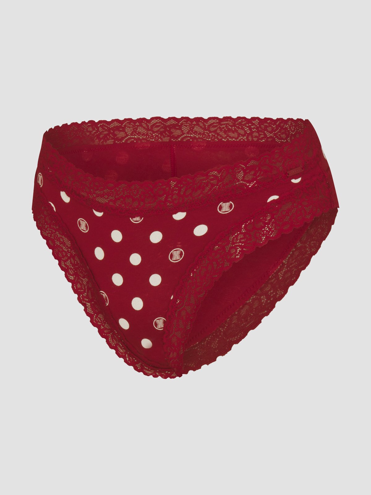 Cotton Essentials Lace-Trim Cheeky Panty in Multi & Red | SAVAGE X FENTY