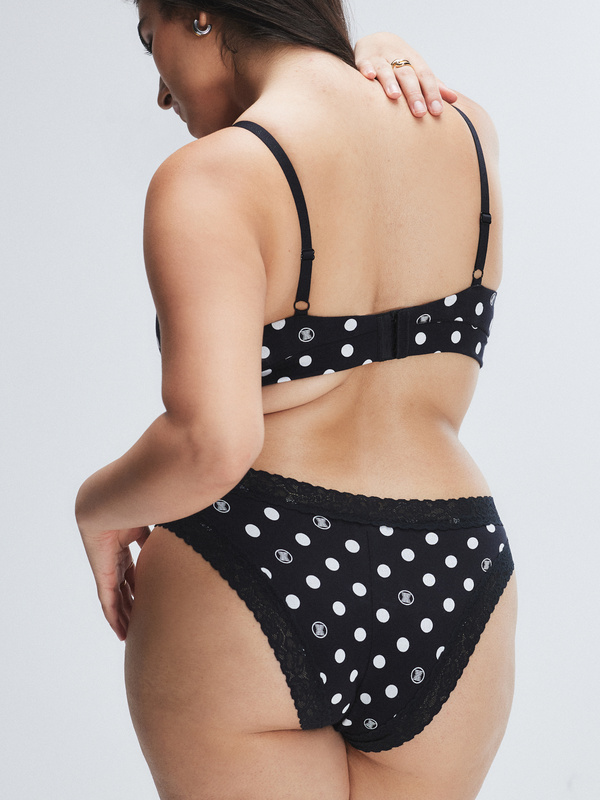 Cotton Essentials Lace-Trim Cheeky Panty