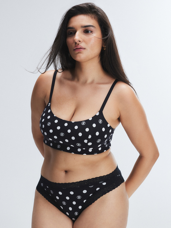 Cotton Essentials Lace-Trim Cheeky Panty