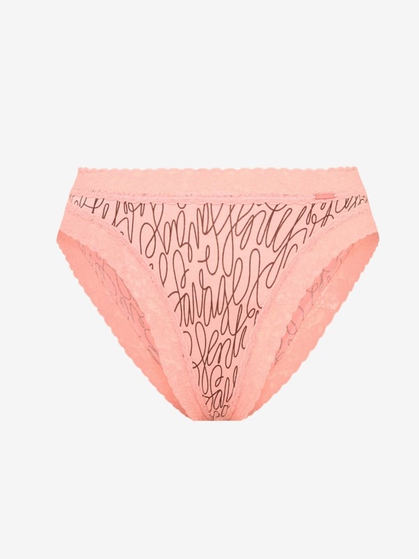 Cotton Essentials Lace-Trim Cheeky Panty