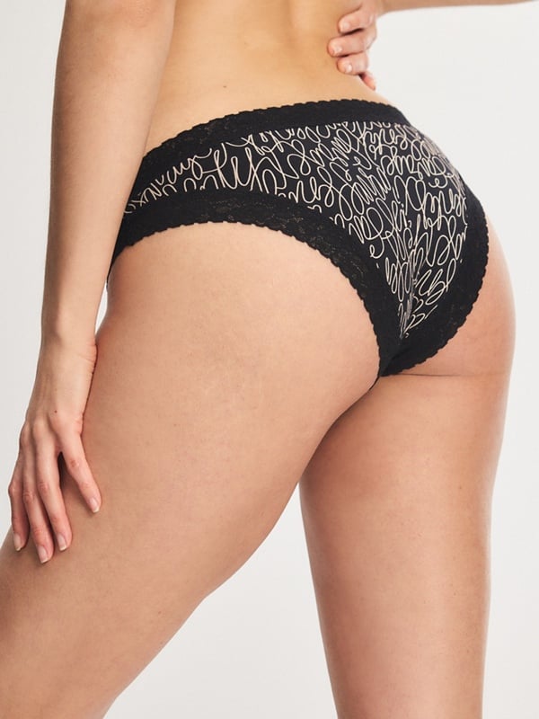 Cotton Essentials Lace-Trim Cheeky Panty