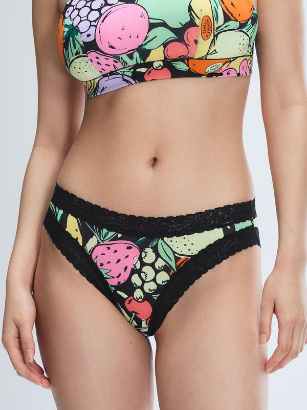 Cotton Essentials Lace-Trim Cheeky Panty