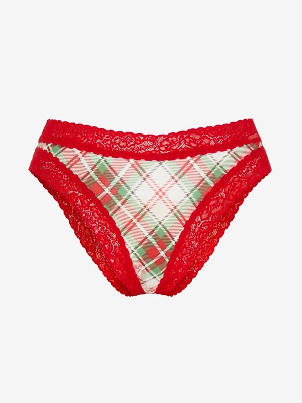Cotton Essentials Lace-Trim Cheeky Panty