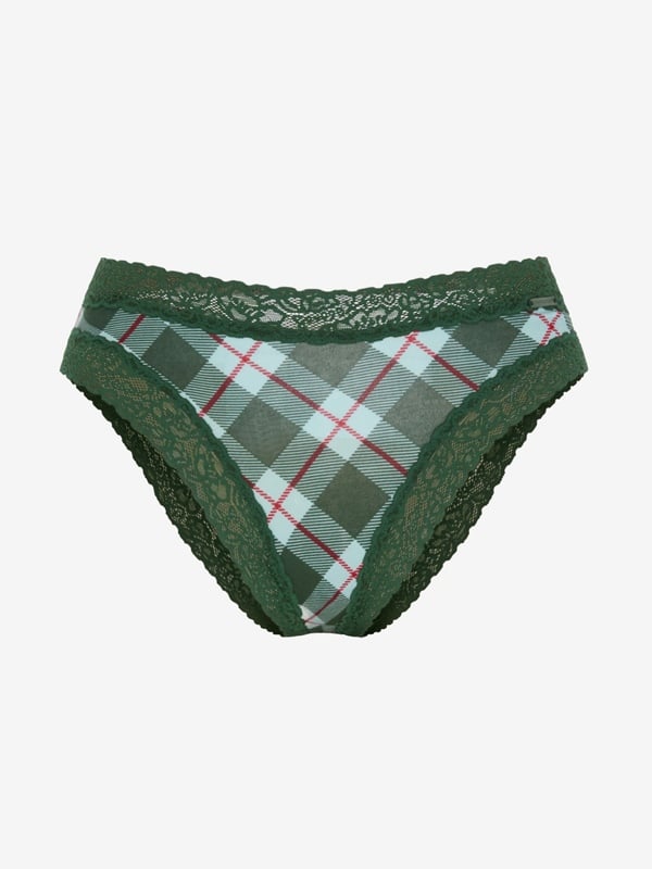 Cotton Essentials Lace-Trim Cheeky Panty