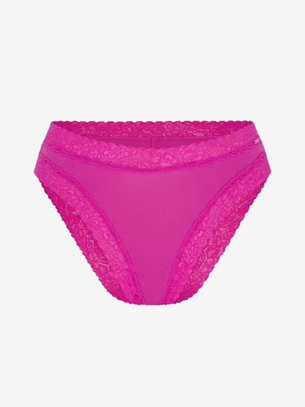 Cotton Essentials Lace-Trim Cheeky Panty