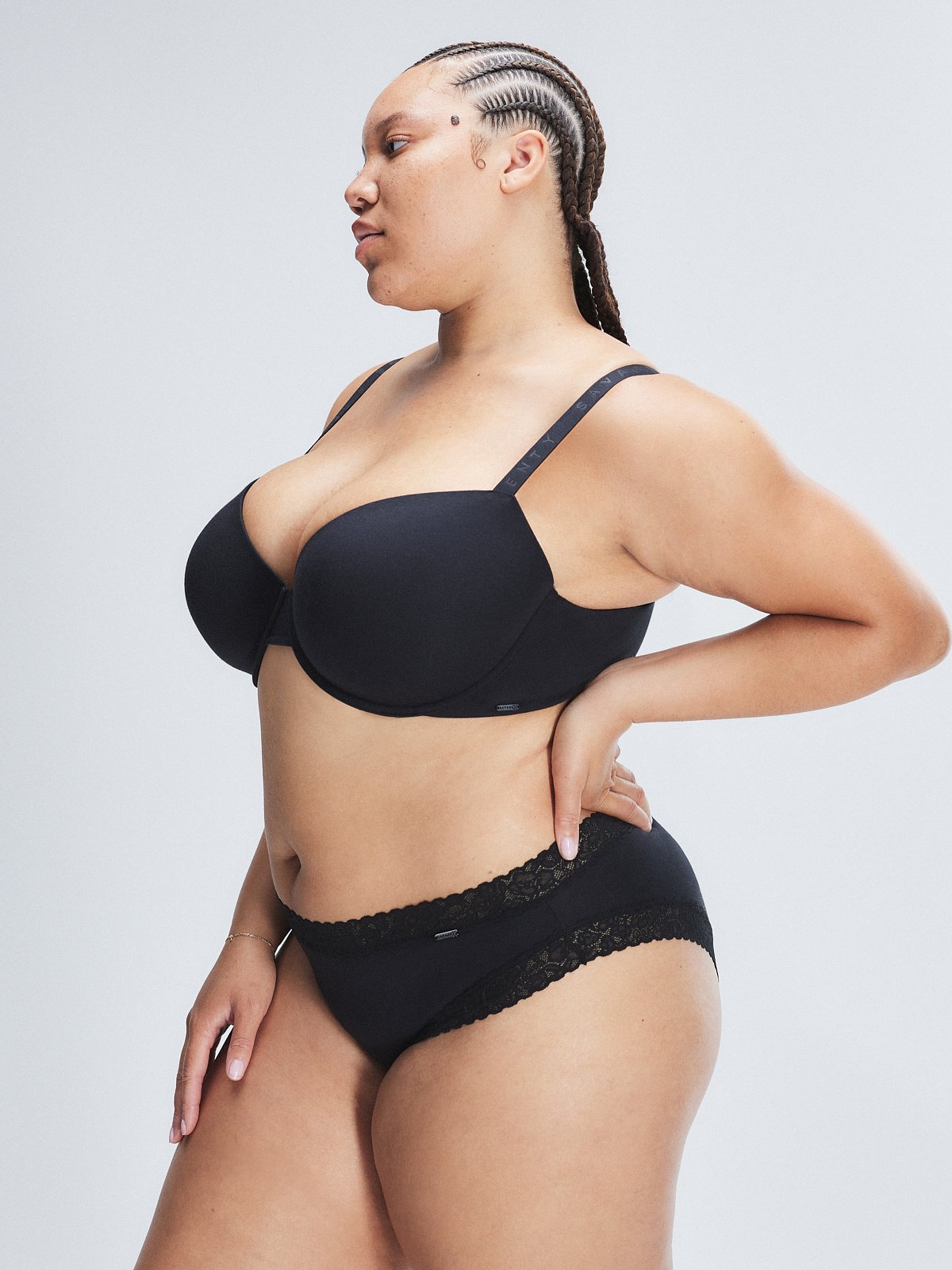 Cotton Essentials Lace-Trim Cheeky Panty