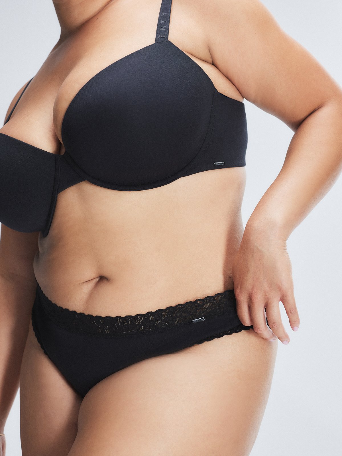 Cotton Essentials Lace-Trim Cheeky Panty