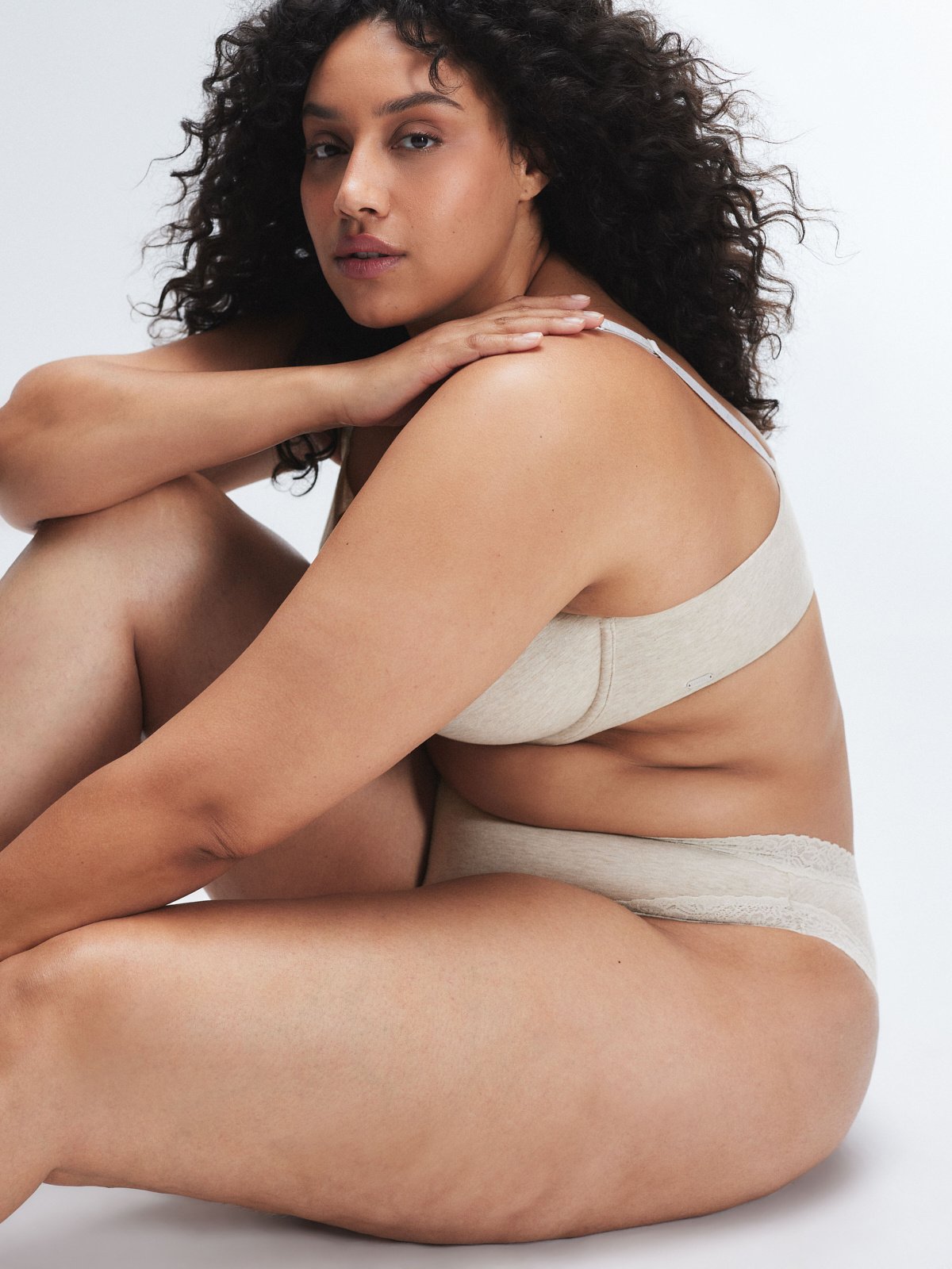 Cotton Essentials Lace-Trim Cheeky Panty in Nude | SAVAGE X FENTY