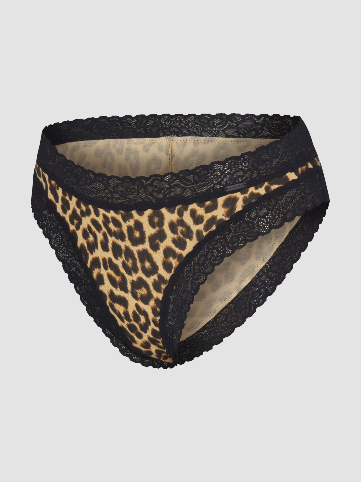 Cotton Essentials Lace-Trim Cheeky Panty in Brown & Multi | SAVAGE X FENTY