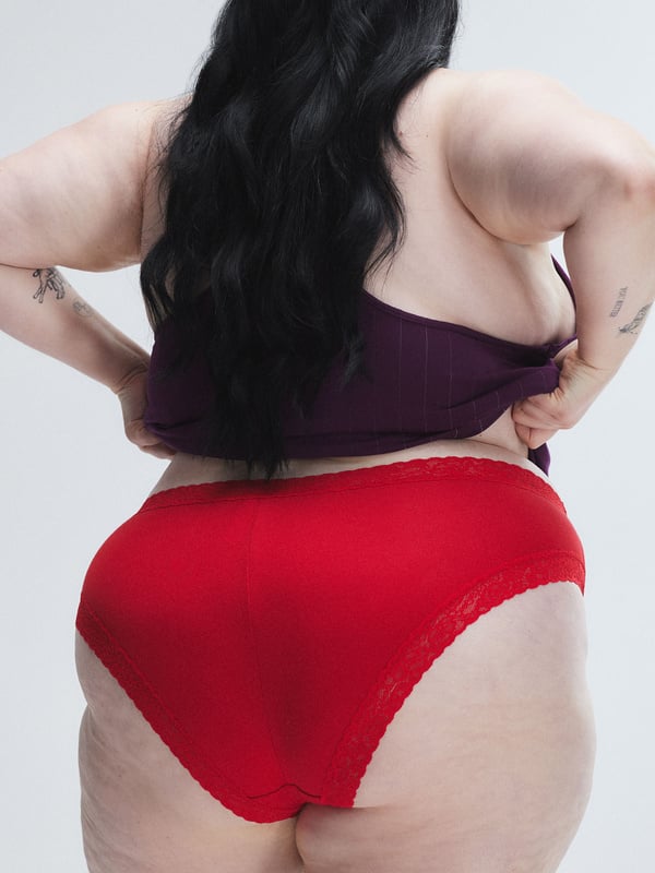 Cotton Essentials Lace-Trim Bralette