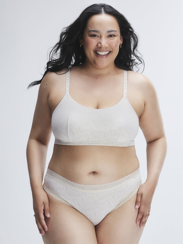 Cotton Essentials Lace-Trim Cheeky Panty