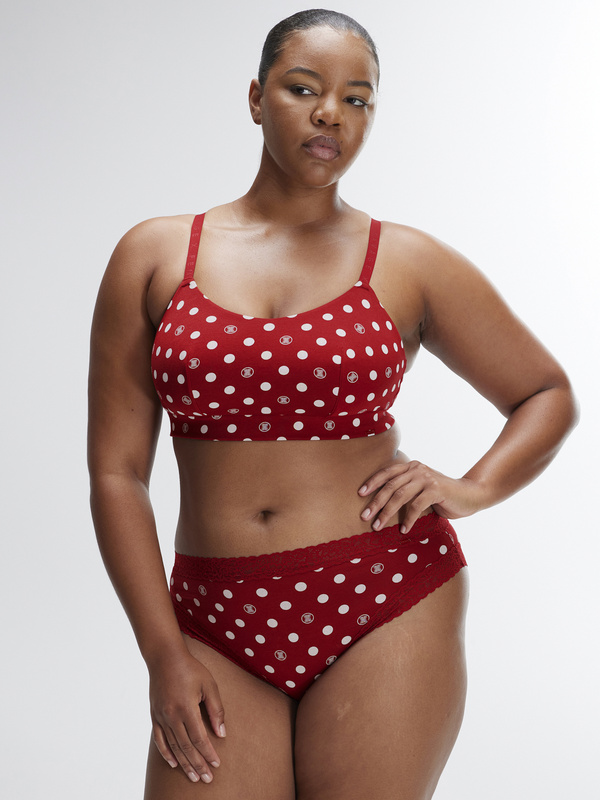 Cotton Essentials Lace-Trim Cheeky Panty