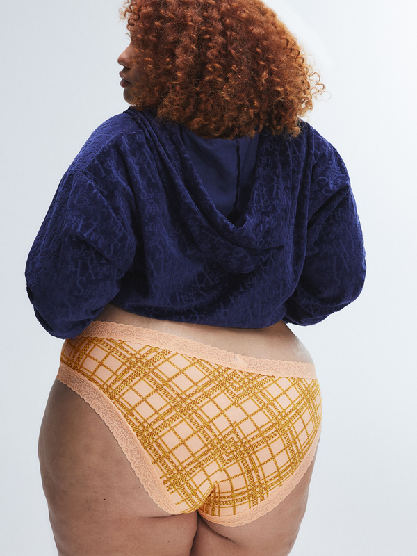 Cotton Essentials Lace-Trim Cheeky Panty