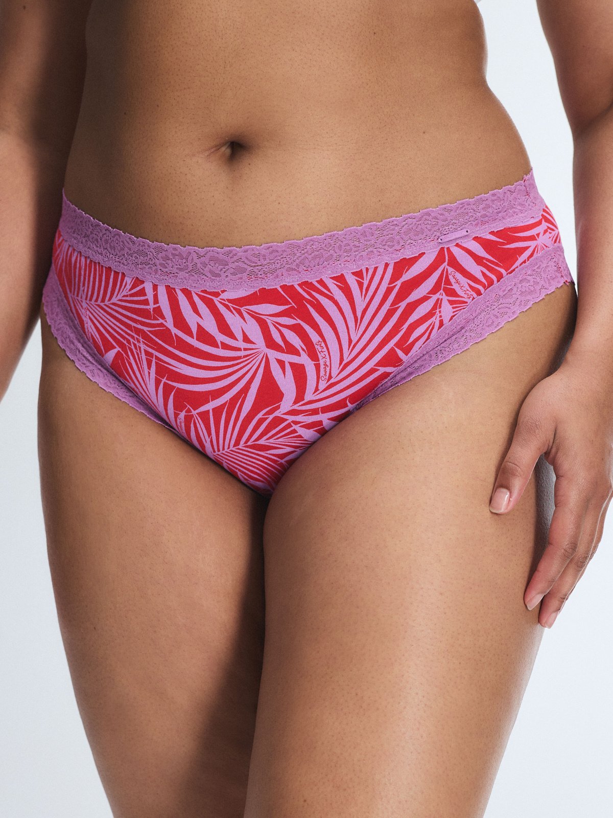 Cotton Essentials Lace-Trim Cheeky Panty in Red | SAVAGE X FENTY