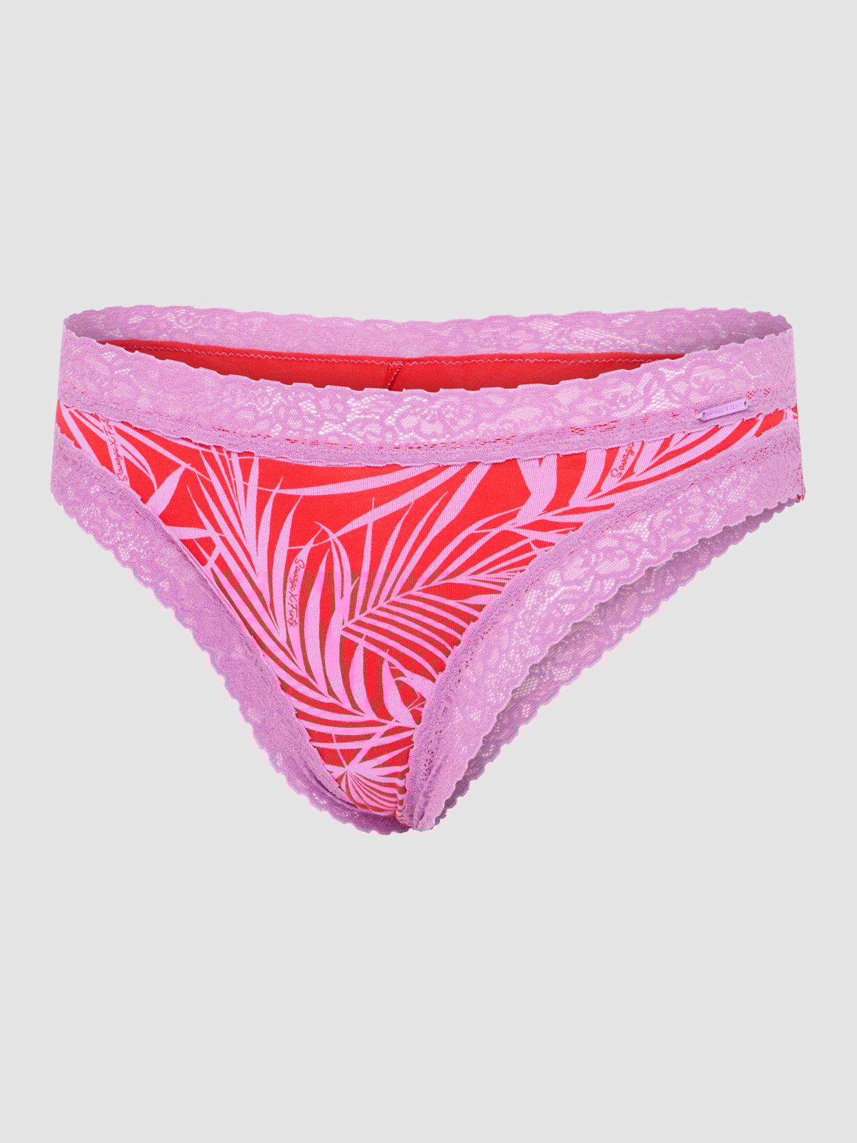 Cotton Essentials Lace-Trim Cheeky Panty in Red | SAVAGE X FENTY