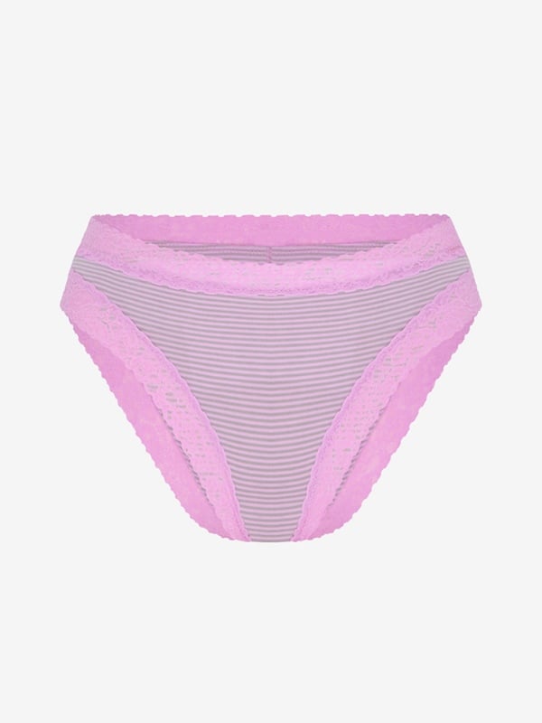 Cotton Essentials Lace-Trim Cheeky Panty