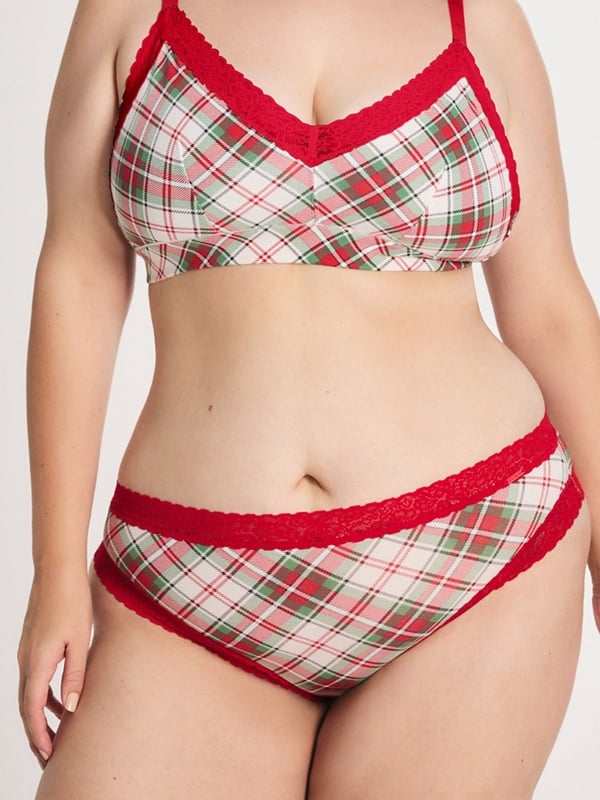 Cotton Essentials Lace-Trim Cheeky Panty