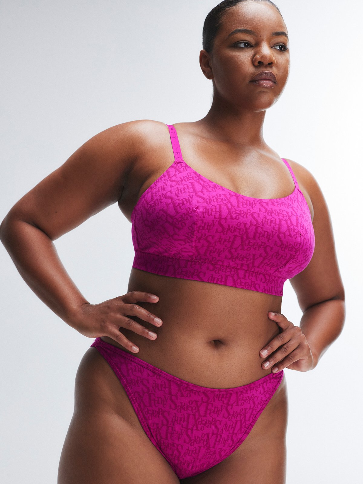 Cotton Essentials String Bikini Panty in Pink & Purple | SAVAGE X FENTY
