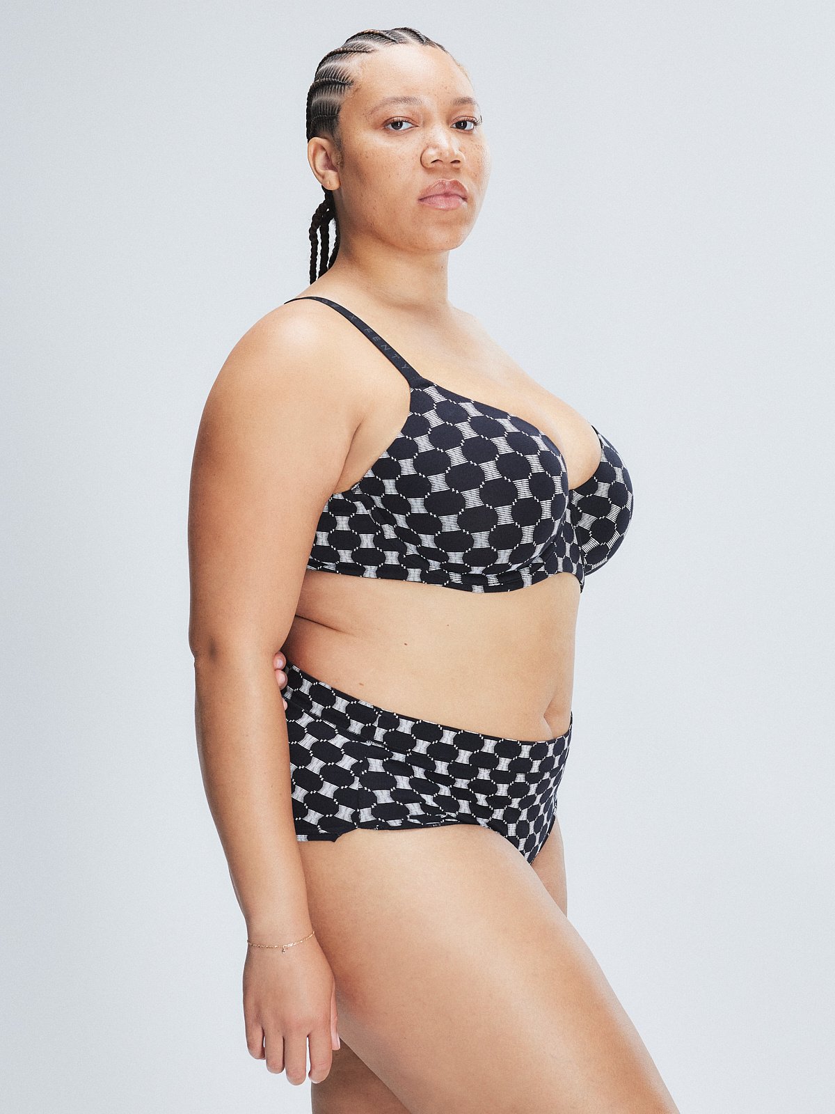 Cotton Essentials Shortie Panty in Black & Multi | SAVAGE X FENTY