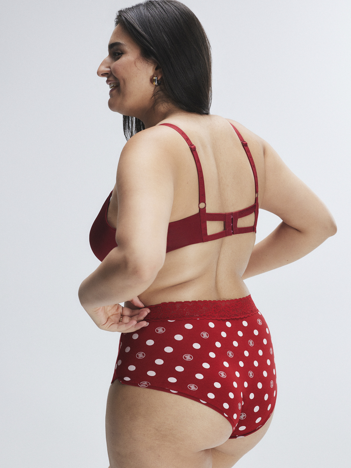 Cotton Essentials Lace-Trim Shortie Panty in Multi & Red | SAVAGE X FENTY