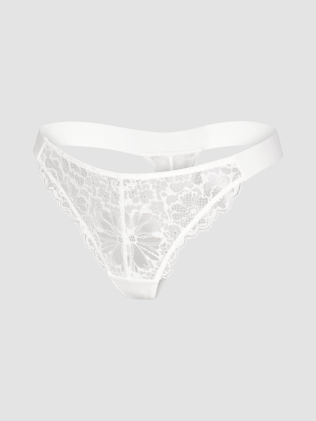 Bold Lace Thong Panty in White | SAVAGE X FENTY