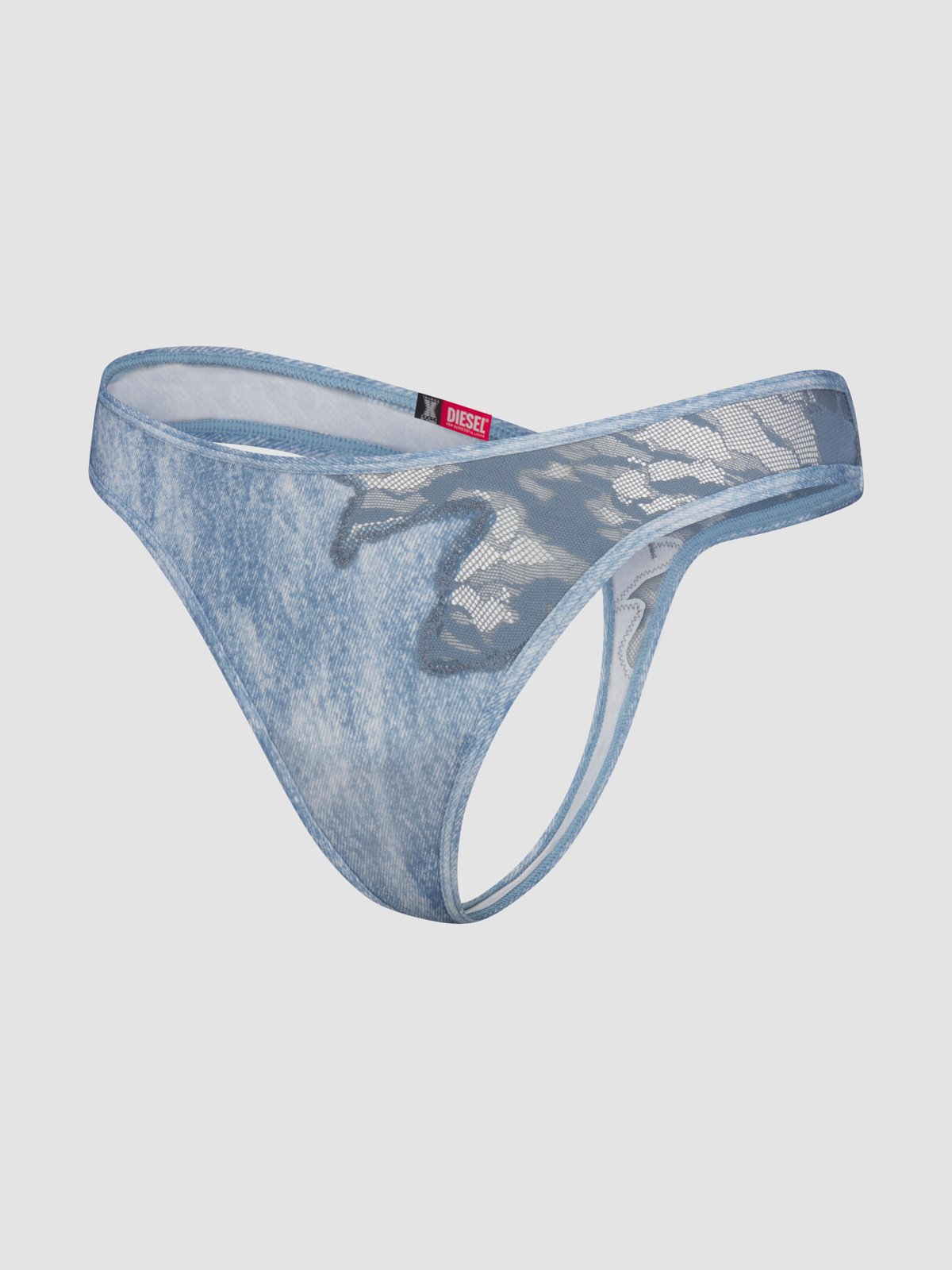 Savage X Diesel Stonewash and Lace Thong Panty