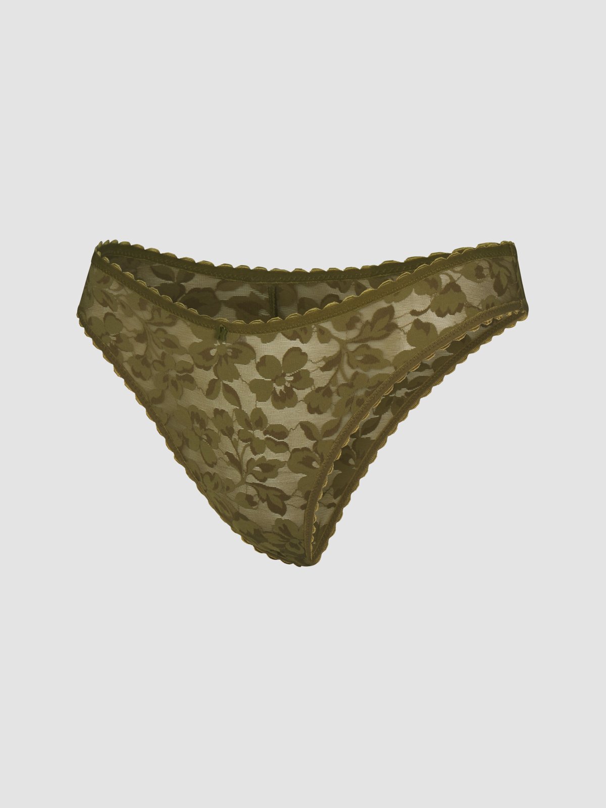 Lavish Lace Brazilian Panty in Green | SAVAGE X FENTY
