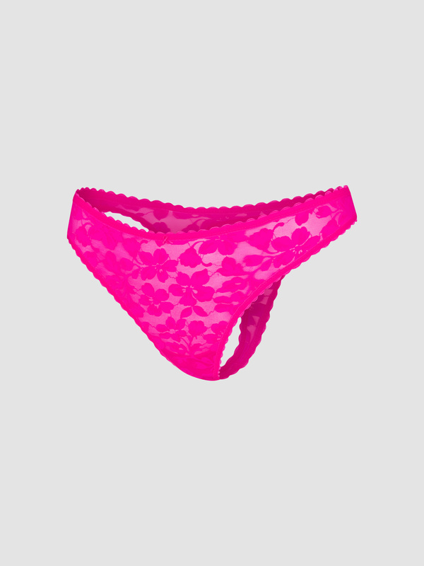 Lavish Lace Thong Panty in Pink | SAVAGE X FENTY